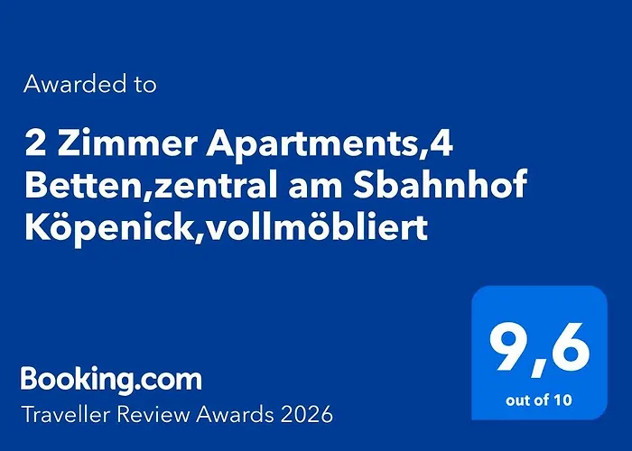 2 Apartments,4 Betten,zentral Am Sbahnhof Koepenick,vollmoebliert شقة